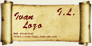 Ivan Lozo vizit kartica